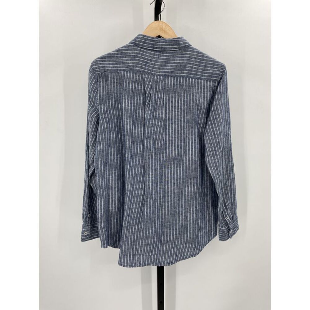 Quince Blue Striped Women's Top - Picture 2 of 2